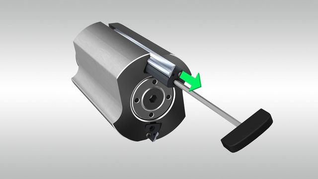 Hobelmaschine Cube: Messerwechsel Schritt 1