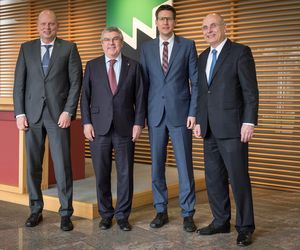 Foto v. l. n. r.: Herr Baumbusch, Herr Dr. Bach, Herr Dr. Kordt, Herr Schmidt